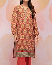 Coral Khaddar Kurti- Pakistani Winter Dress
