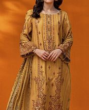 Edenrobe Dull Orange Dobby Suit- Pakistani Winter Dress