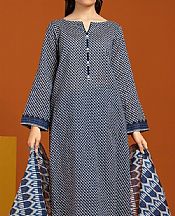 Edenrobe Navy Blue Khaddar Suit- Pakistani Winter Dress