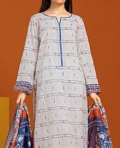 Edenrobe Light Grey Khaddar Suit- Pakistani Winter Clothing