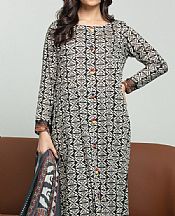 Edenrobe Black/White Khaddar Suit- Pakistani Winter Clothing