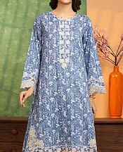 Dark Pastel Blue Lawn Suit (2 pcs)