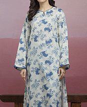 Off White/Slate Blue Lawn Suit (2 pcs)