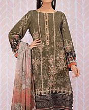Olive Green Khaddar Suit- Pakistani Winter Dress