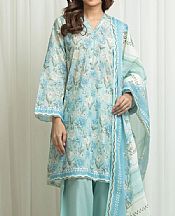 Light Turquoise Lawn Suit