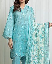 Turquoise Lawn Suit