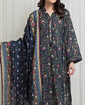 Navy Blue Lawn Suit
