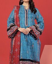 Edenrobe Blue Lawn Suit- Pakistani Designer Lawn Suits