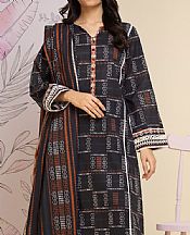 Edenrobe Black Lawn Suit- Pakistani Lawn Dress
