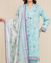 Edenrobe Pale Aqua Lawn Suit- Pakistani Designer Lawn Suits