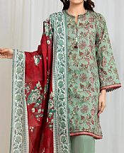 Edenrobe Light Green Lawn Suit- Pakistani Lawn Dress