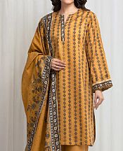 Edenrobe Mustard Lawn Suit- Pakistani Designer Lawn Suits