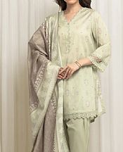 Edenrobe Thistle Green Lawn Suit- Pakistani Designer Lawn Suits
