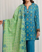 Edenrobe Teal Lawn Suit- Pakistani Designer Lawn Suits