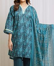 Edenrobe Teal Lawn Suit- Pakistani Lawn Dress