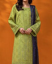 Edenrobe Parrot Green Dobby Suit- Pakistani Winter Dress