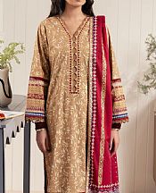 Edenrobe Bevar Brown Cambric Suit- Pakistani Winter Clothing