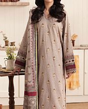 Edenrobe Tan Cambric Suit- Pakistani Winter Dress