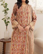 Edenrobe Beige Cambric Suit- Pakistani Winter Clothing