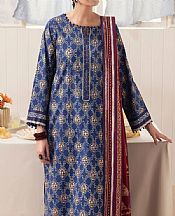 Edenrobe Blue Cambric Suit- Pakistani Winter Dress