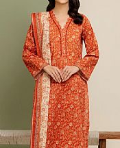 Edenrobe Sunrise Orange Lawn Suit- Pakistani Lawn Dress