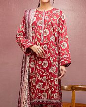 Edenrobe Red Lawn Suit- Pakistani Designer Lawn Suits