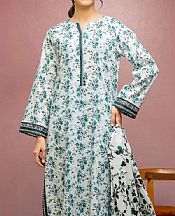 Edenrobe Off White/Teal Lawn Suit- Pakistani Designer Lawn Suits