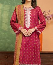 Edenrobe Deep Carmine Lawn Suit- Pakistani Lawn Dress