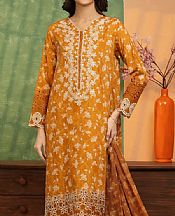 Edenrobe Mustard Lawn Suit- Pakistani Designer Lawn Suits