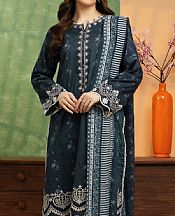 Edenrobe Navy/Green Lawn Suit- Pakistani Lawn Dress