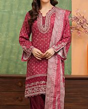 Edenrobe Dark Pink Lawn Suit- Pakistani Designer Lawn Suits