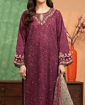Edenrobe Wine Lawn Suit- Pakistani Lawn Dress