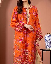 Bright Orange Lawn Suit