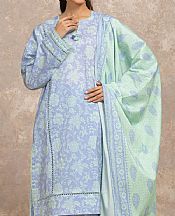 Edenrobe Cadet Blue Lawn Suit- Pakistani Designer Lawn Suits