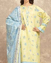 Edenrobe Yellow Lawn Suit- Pakistani Lawn Dress