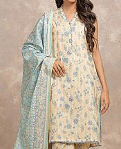 Edenrobe Ivory Lawn Suit- Pakistani Designer Lawn Suits