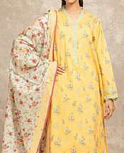 Edenrobe Golden Yellow Lawn Suit- Pakistani Lawn Dress