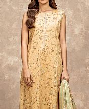 Edenrobe Beige Lawn Suit- Pakistani Designer Lawn Suits