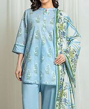 Edenrobe Cadet Blue Lawn Suit- Pakistani Lawn Dress