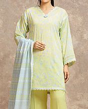 Edenrobe Lime Green Lawn Suit- Pakistani Designer Lawn Suits