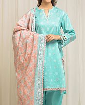 Edenrobe Pale Turquoise Lawn Suit- Pakistani Designer Lawn Suits