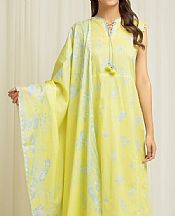 Edenrobe Pastel Yellow Lawn Suit- Pakistani Lawn Dress