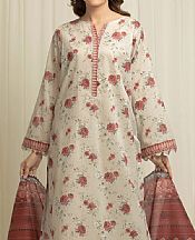 Edenrobe Beige Lawn Suit- Pakistani Designer Lawn Suits