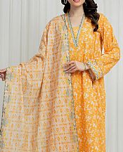 Edenrobe Bright Orange Lawn Suit- Pakistani Lawn Dress