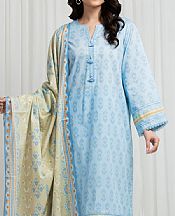 Edenrobe Baby Blue Lawn Suit- Pakistani Designer Lawn Suits