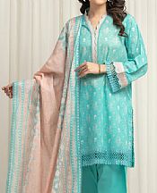 Edenrobe Turquoise Lawn Suit- Pakistani Lawn Dress