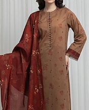 Edenrobe Brown Lawn Suit- Pakistani Lawn Dress