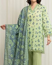 Edenrobe Pale Olive Lawn Suit- Pakistani Lawn Dress