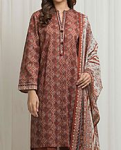 Edenrobe Brown Lawn Suit- Pakistani Lawn Dress