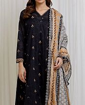 Edenrobe Black Lawn Suit- Pakistani Designer Lawn Suits